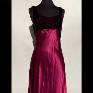 Satin/velvet dress